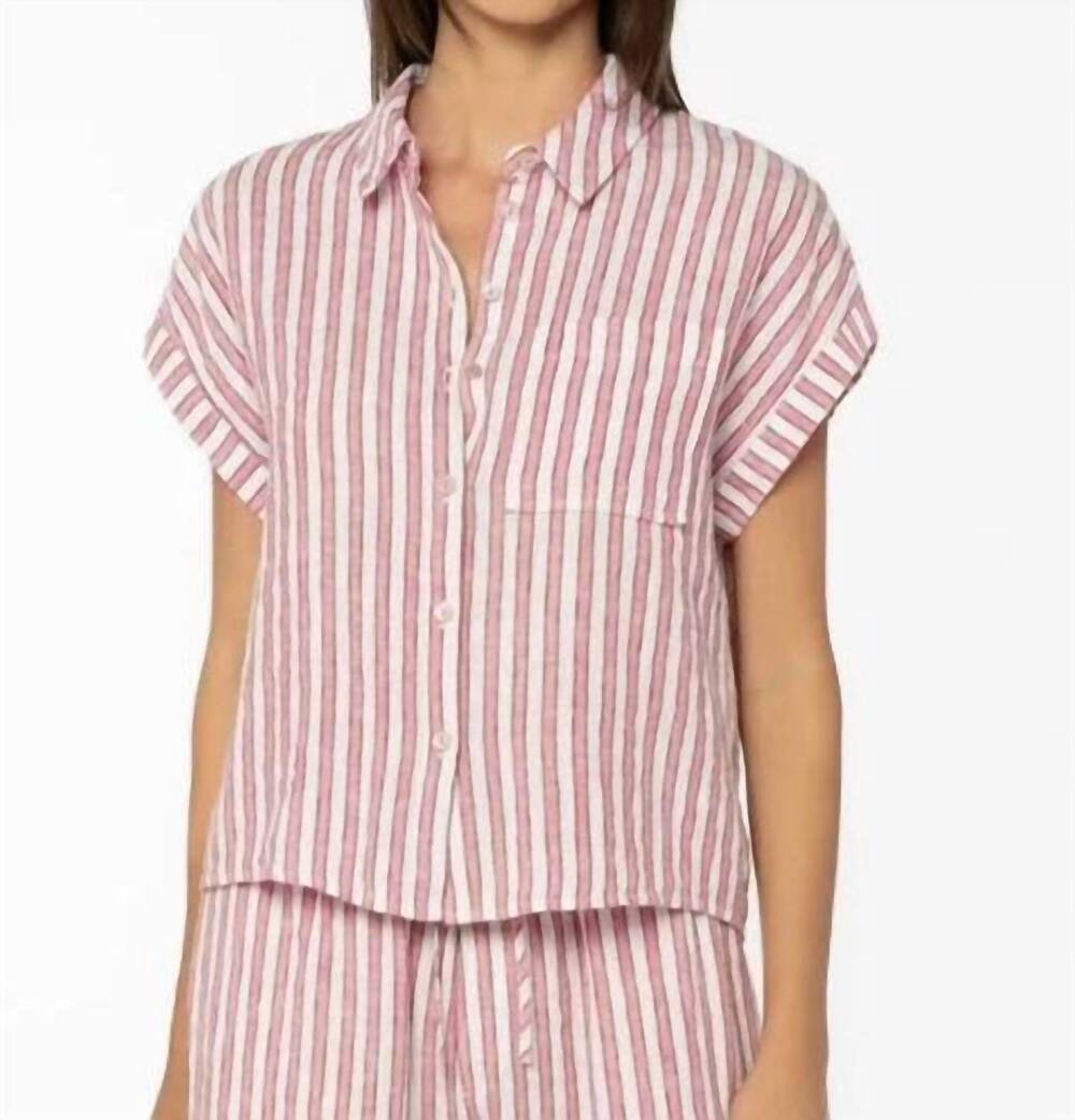 NEW VELVET HEART kirsty blouse in pink stripe